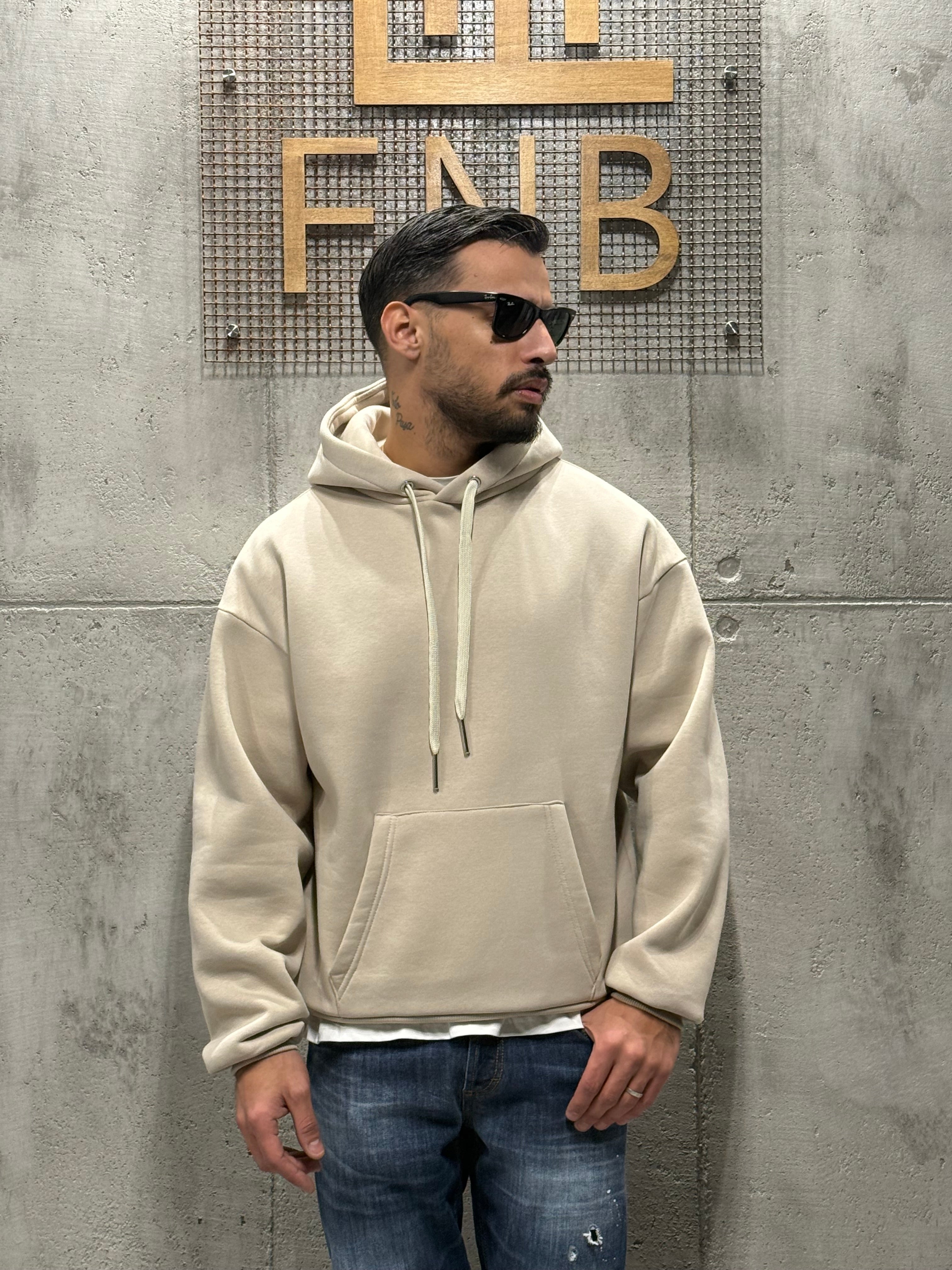Felpa Boxy con cappuccio