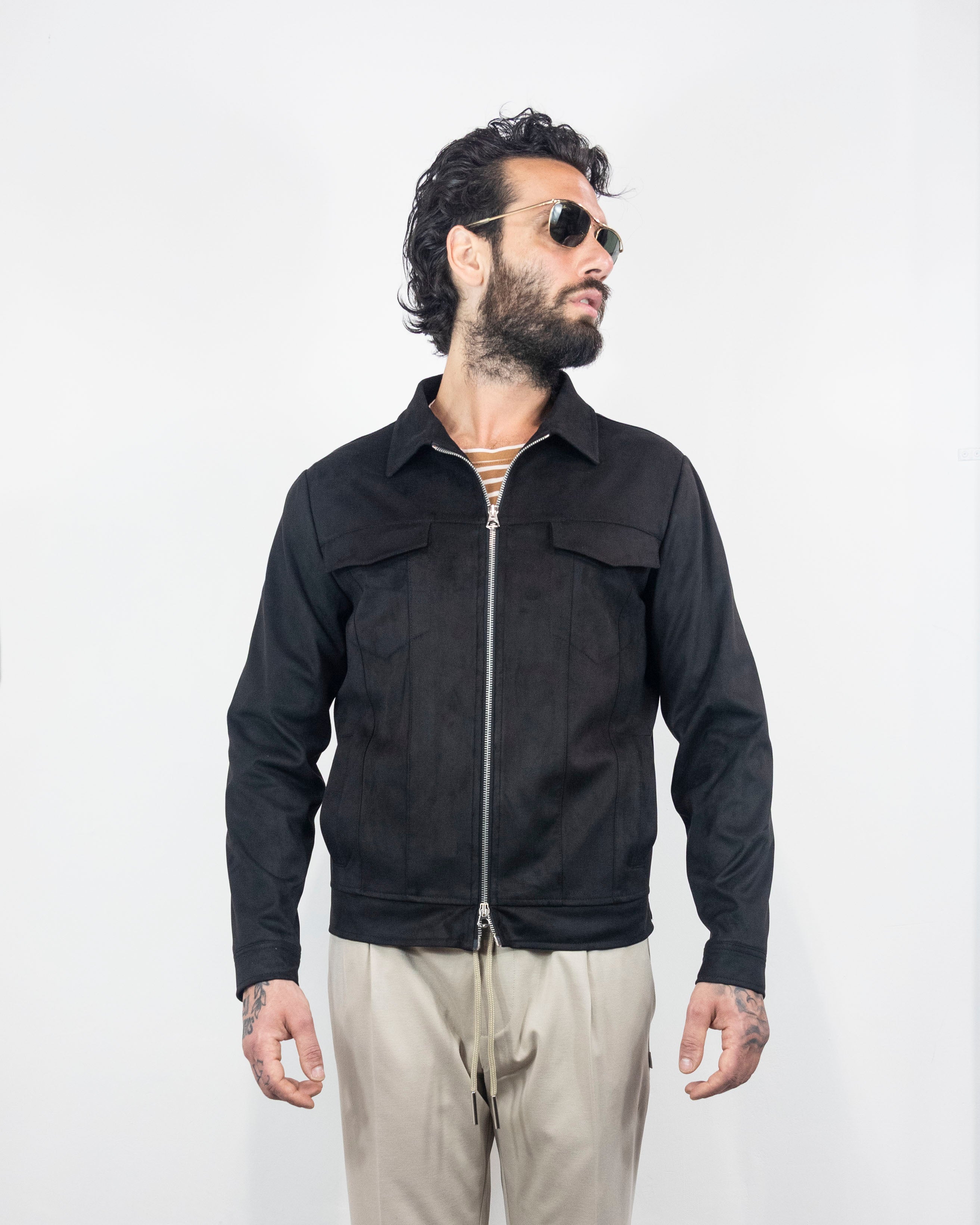 Giubbino in eco camoscio