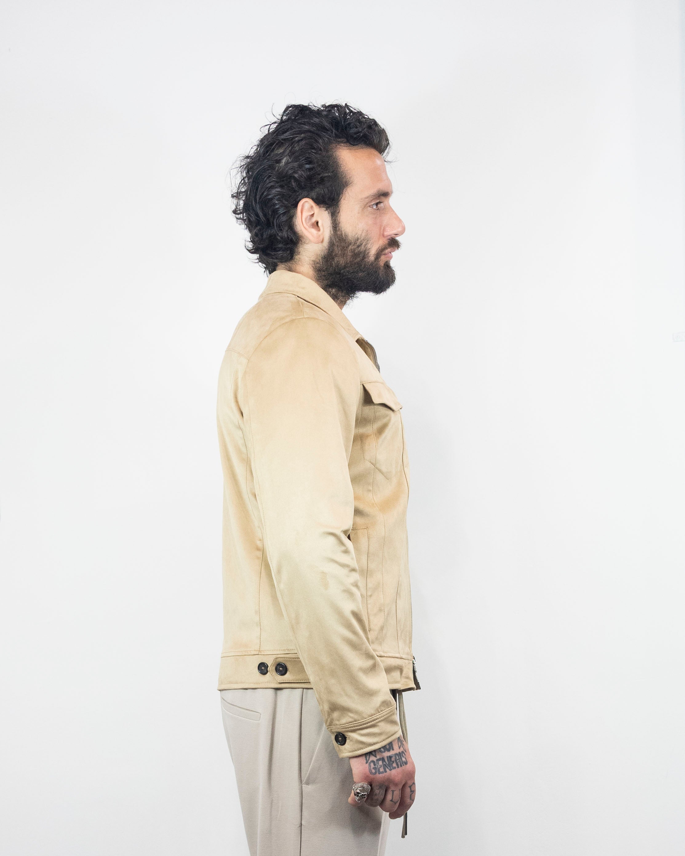 Giubbino in eco camoscio