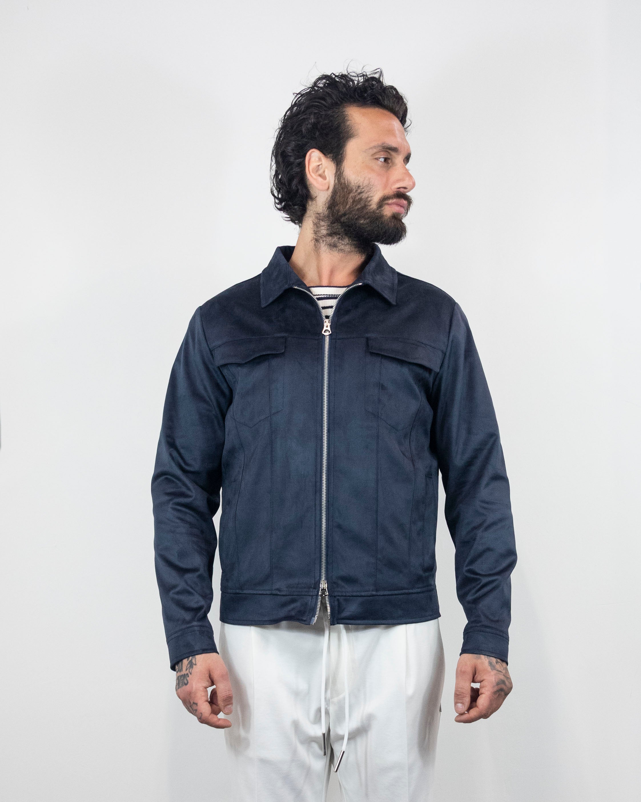 Giubbino in eco camoscio